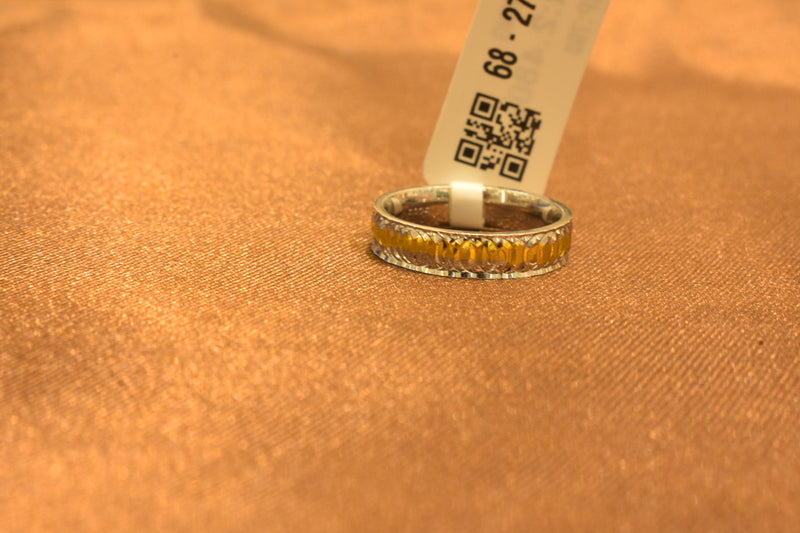 silver gold polish  ladies ring.68-279