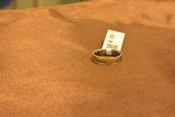 silver gold polish  ladies ring.68-279