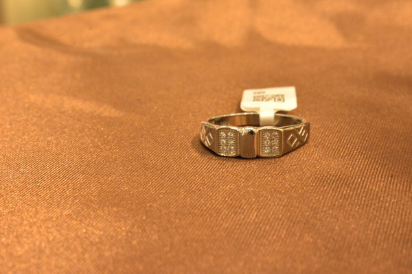 silver  fancy stone  ring men-68-151