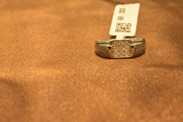 silver  fancy stone men  ring 68-203