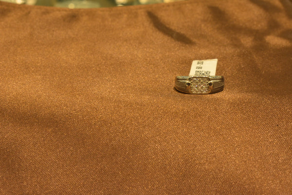silver  fancy stone men  ring 68-203