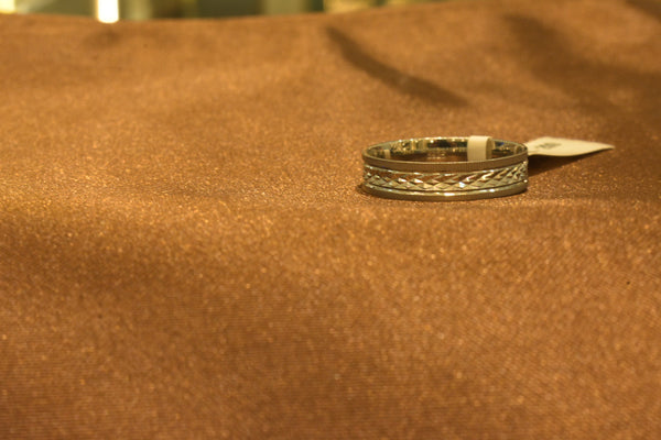 silver  fancy  plain  men"s ring-68-209
