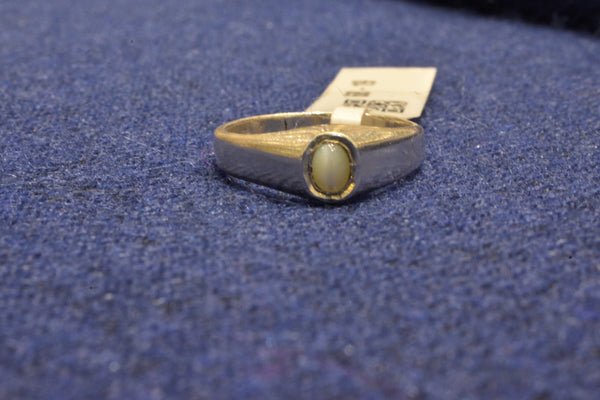 silver fancy  opal common  ring.68-19