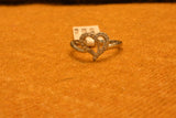 silver fancy stone heart ladeis ring.68-202