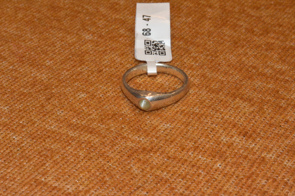 silver fancy  opal common ring.68-47