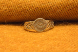 silver fancy  plain men`s ring.68-106