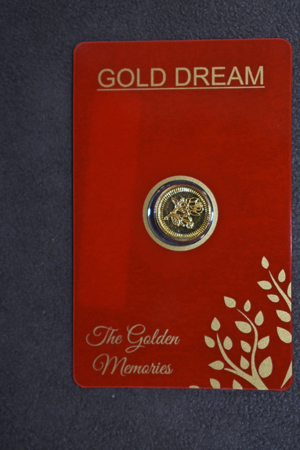 22kt 916k Gold Coin 4.000 GMs flower with packaging