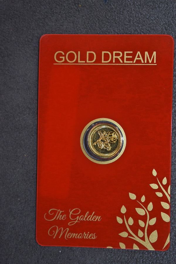 22kt 916k Gold Coin 2.000 GMs flower with packaging