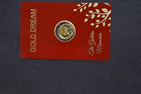 22kt 916k Gold Coin 4.000 GMs king with packaging