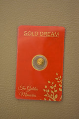22kt 916k Gold Coin 0.100 GMs flower with packaging