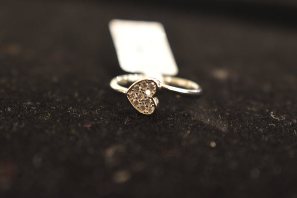 silver  fancy heart ladies ring-68-82