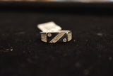 silver  fancy stone men's ring-68-237