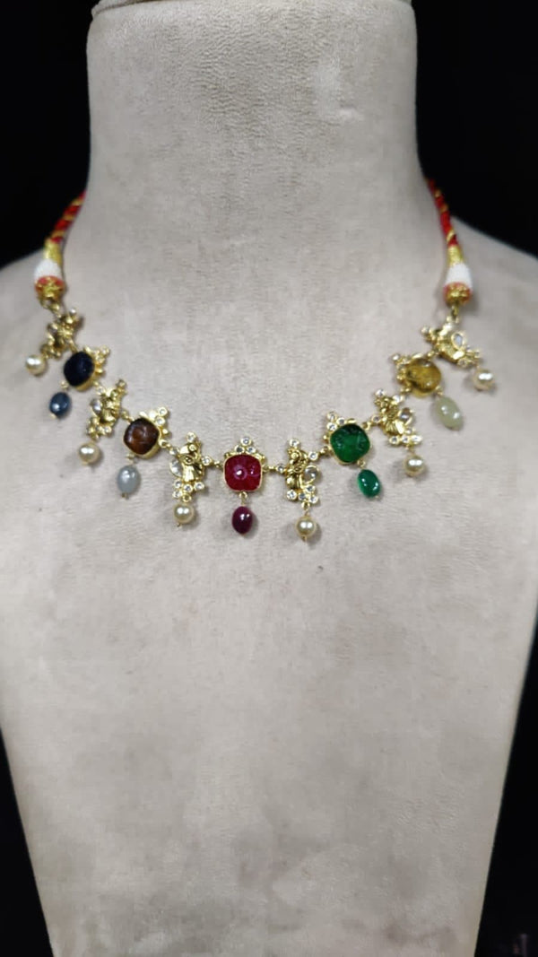 Eria Customised navratna necklace