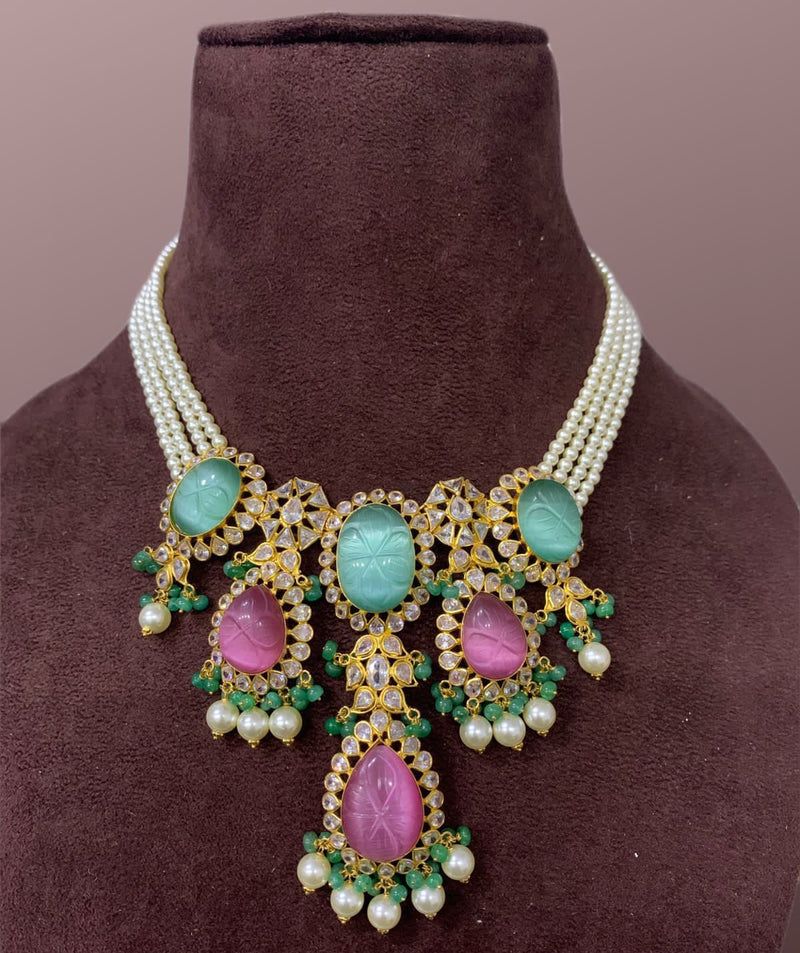 Eria Customised natural gemstone wedding necklace