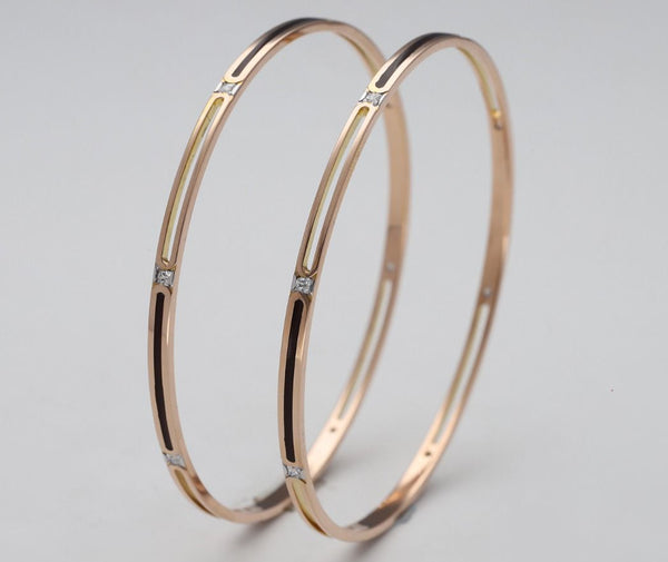 Eria Customised 18kt Rose gold bangles