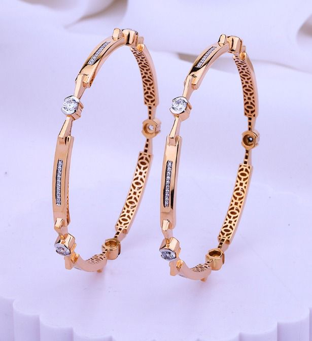 Eria customised 18kt bangles in rose gold