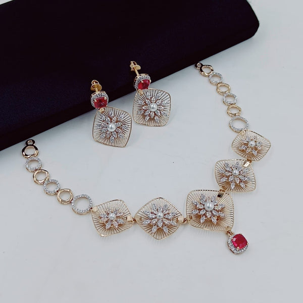 Eria customised 18kt Rose gold necklace set