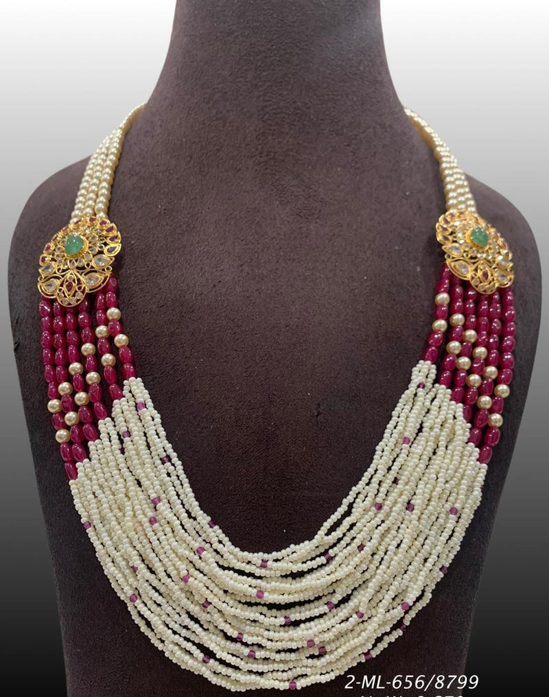 Eria Customised pearl and ruby chain