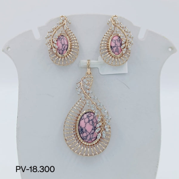 Eria Customised Rose gold Gemstones Pendant sets