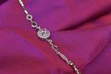 Sophisticated Pink Sapphire Silver Bracelet  - SK26