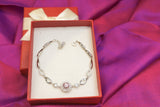 Sophisticated Pink Sapphire Silver Bracelet  - SK26