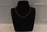 Eria 18K Natural Gemstone stone Chain, Yellow Gold- NC 1585