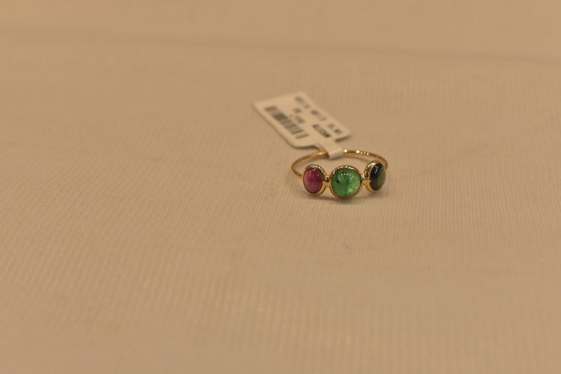 Eria 18K Natural Gemstone with Yellow Gold- R86