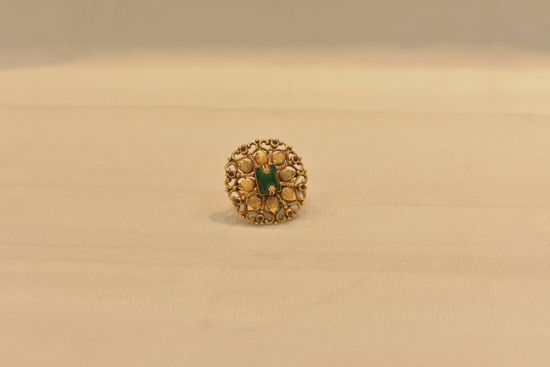 Eria 22K Gold Swarovski Ring - R216