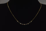 Eria 18K Aqua Natural Gemstone stone Chain , Yellow Gold- C79