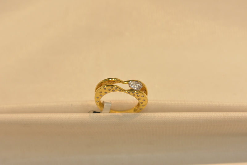 Eria 22K Gold Swarovski Ring - R77