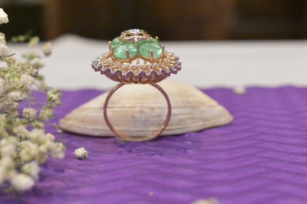 Eria 18K Gold Swarovski Ring - R196