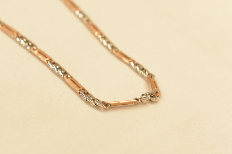 Eria Platinum with Rose gold Chain - C8