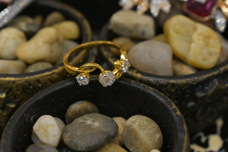 Eria 22K Gold Swarovski Ring - R69