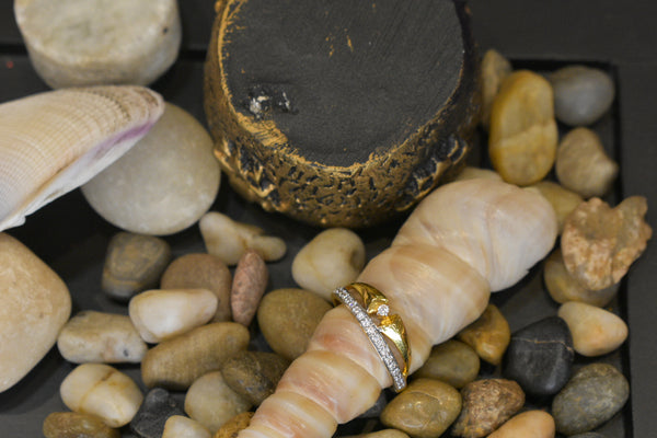 Eria 22kt Gold Swarovski Ring - R52