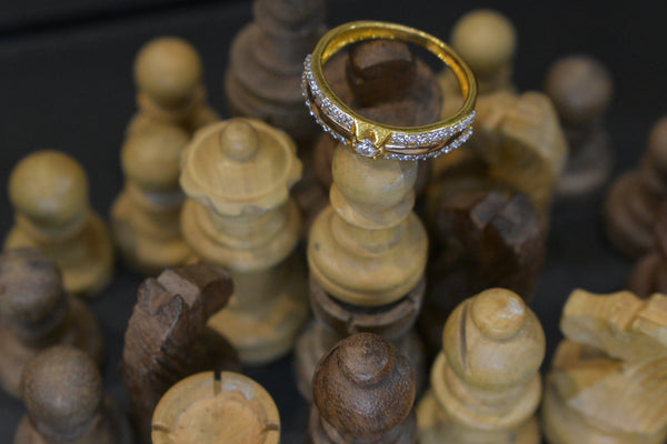 Eria 22kt Gold Swarovski Ring - R156