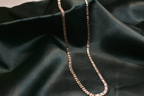 Eria 18K Gold Chain With Rhodium - C27