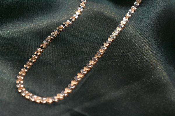 Eria 18K Gold Chain With Rhodium - C27