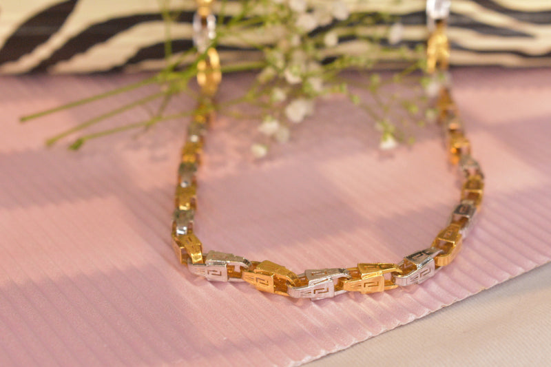 Gold Jewelry 24k White Gold Chain Eria 22K White Gold Chain C35