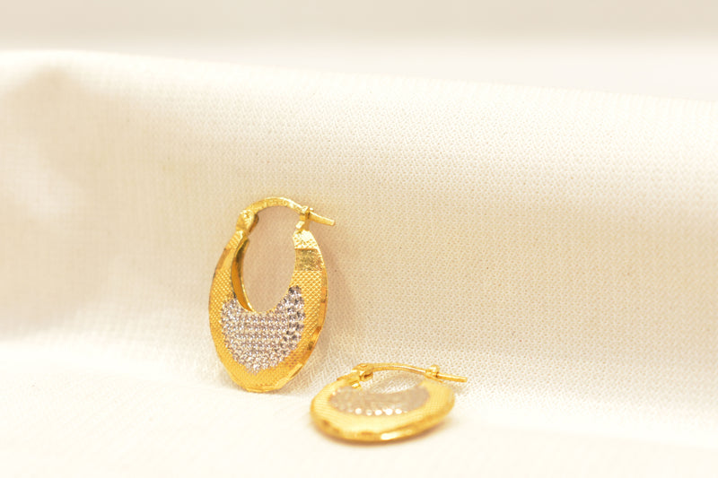 Eria 22K Gold Swarovski Tops - T110 view 2