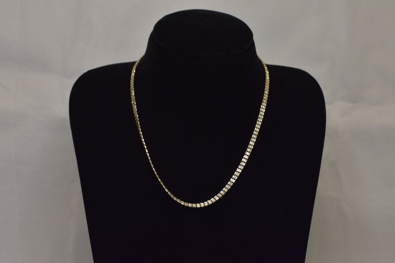 Eria 18K Gold Chain with Precious Stones - C64 - View 2