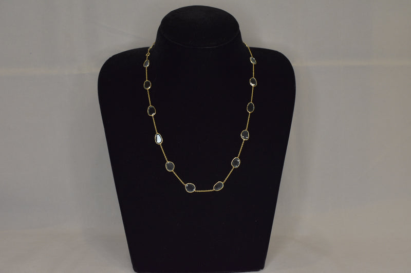 Eria 18K Gold Chain with Precious Stones - C34 - View 1