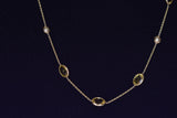 Eria 18K Gold Chain with Precious Stones - C22 - View 3