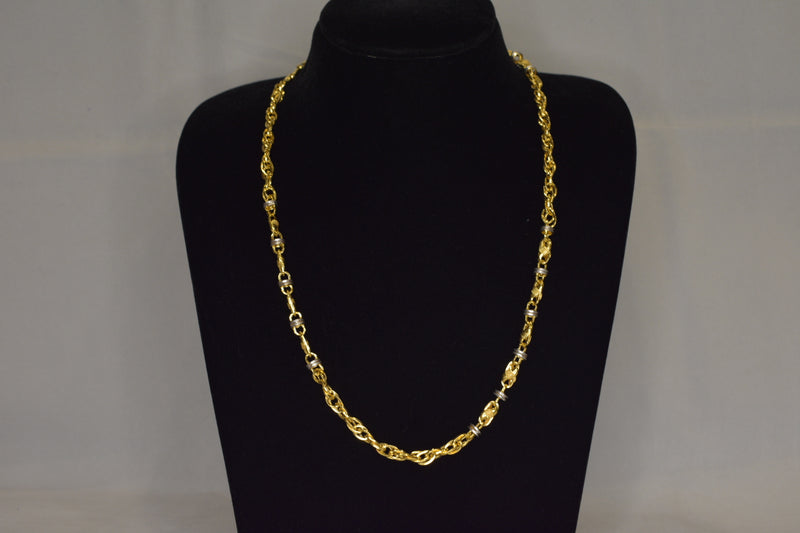 Eria 22K Gold Chain with Pearls - C11 - View 3