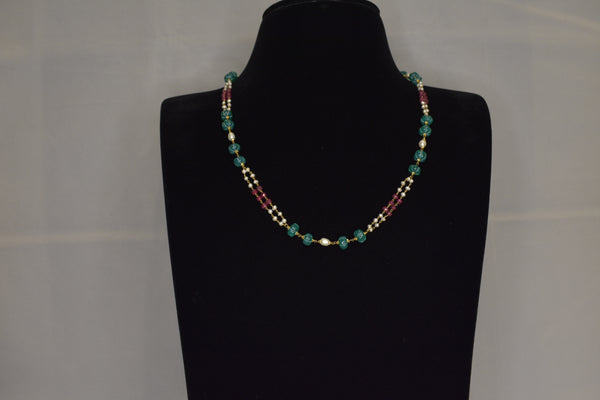 Eria 22K Gold Chain with Pearls - C8 - View 1