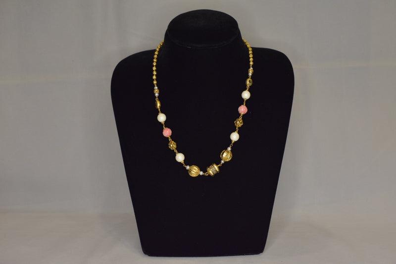 Eria 22K Gold Chain with Pearls - C58 - View 1