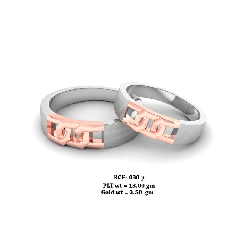 RCF 030p" The Sonorous Style " platinum Couple Rings Studded with Diamond