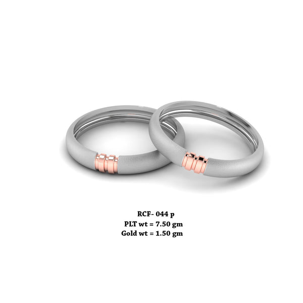 RCF 044p" The Bold Style " platinum Couple Rings