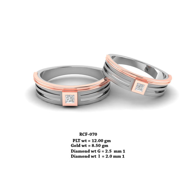 RCF 167 platinum Couple Rings Studded with Diamond – Eria Jewels