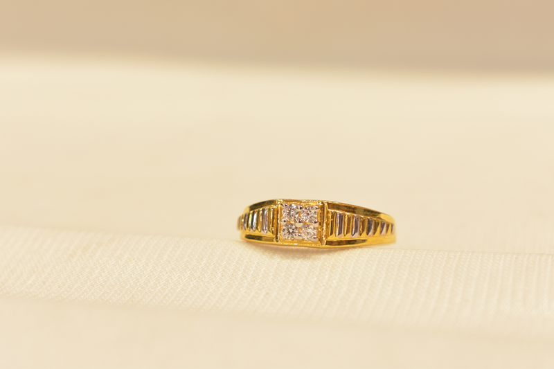 Eria 22K Gold Swarovski Ring - R7 - View 2
