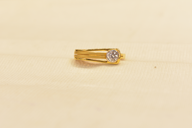 Eria 22K Gold Swarovski Ring - R82 - View 1